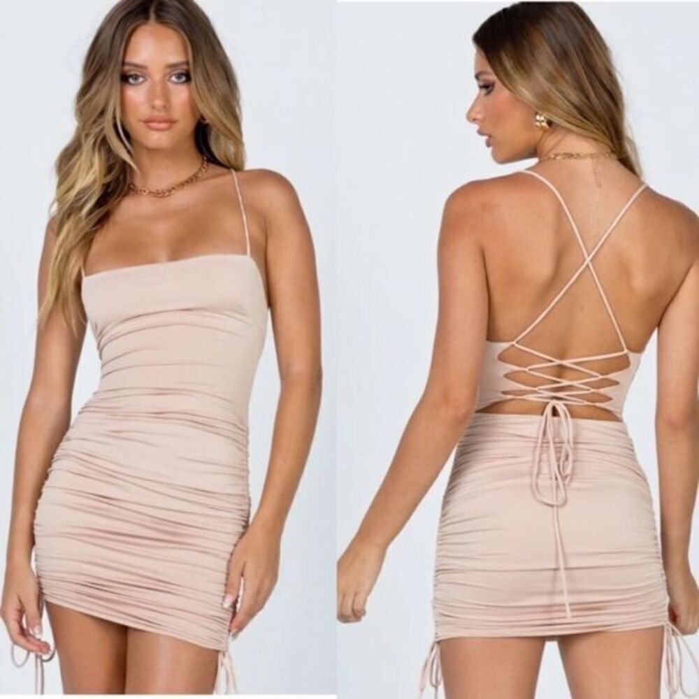 PRINCESS POLLY TAN MINI DRESS